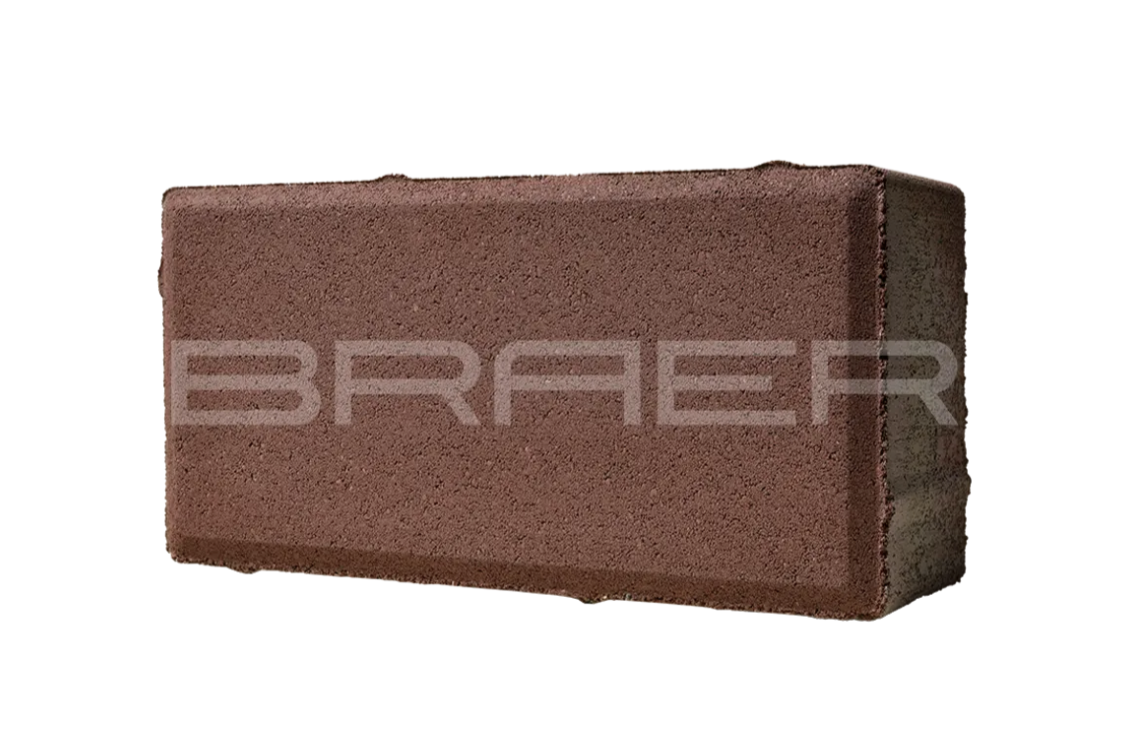 Тротуарная плитка BRAER, Прямоугольник, Красный, 40 мм Тротуарная плитка BRAER, Прямоугольник, Красный, 40 мм